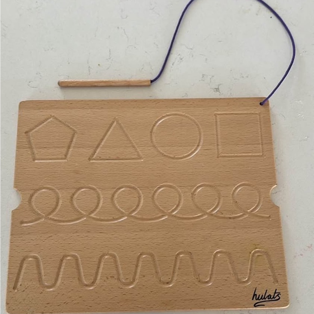 Wooden Tracing Board with Shapes and Pen